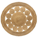 Atmosphera Round Jute Rug Lace 120 cm