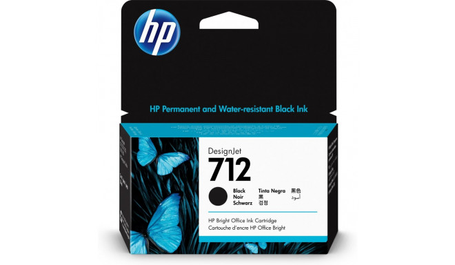 "HP 712 38-ml Black DesignJet Ink Cartridge"