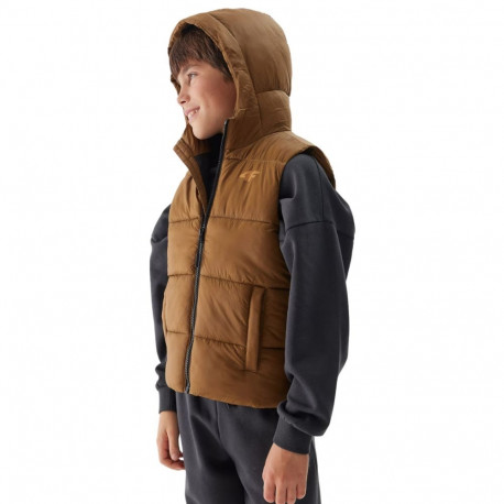 Kamizelka dla chłopca 4F M134 jasny brąz 4FJWAW24TVJAM134 82S 158cm