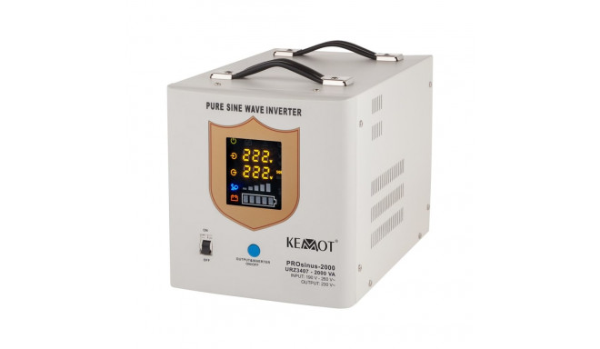 Uninterruptible power supply KEMOT PROsinus-2000 converter with pure sine wave and charging function