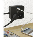 ICY BOX IB-MPS2220B-CH power extension 1.9 m 2 AC outlet(s) Indoor Black