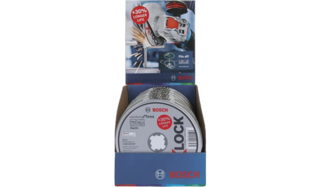 Bosch cutting disc set X-LOCK 10x125x1mm Std Inox