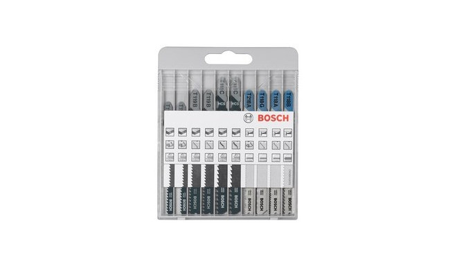 Bosch 10 pcs. Jigsaw Blad Kit basic for Metal and Wood