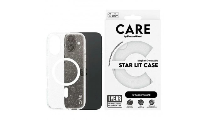 CARE by PanzerGlass Flagship Star Lit Case iPhone 16 6.1" white/white MagSafe 1341