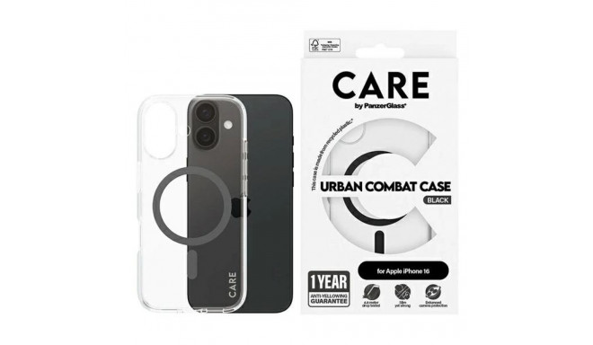 CARE by PanzerGlass Flagship Case iPhone 16 6.1" black/black MagSafe 1345