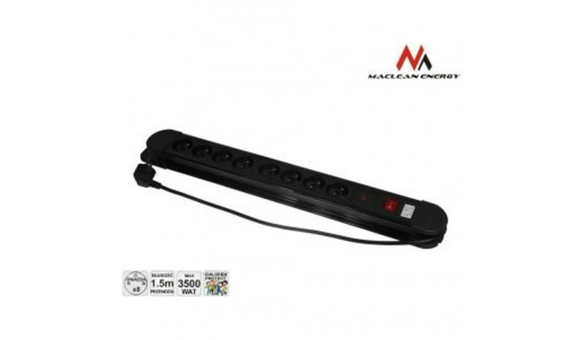 Power Socket 8 Sockets with Switch MacLean MCE11 (1,5 m)