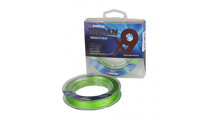 Braid SWD Taipan Premium PE X9 0.20mm 135m 12.70kg apple green