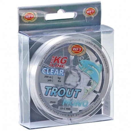 Fishing line WFT Trout Mono clear 200m 8,0kg 0,28mm