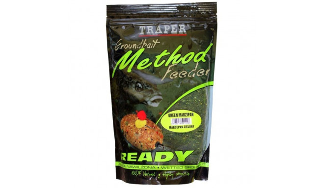 Groundbait TRAPER Method Feeder Ready Green Marcipan 750g