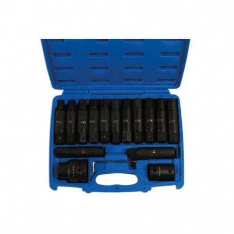 Löökotsikute komplekt 3/4", 1", 16 osa