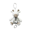 Music box Giraffe 18 cm gray-white