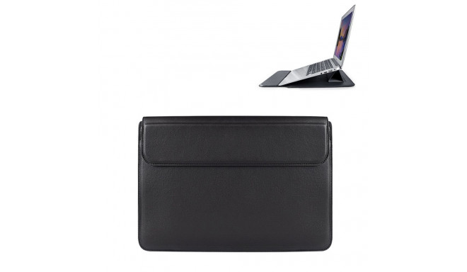 Devia laptop bag / MacBook bracket bag Ultra-Thin 15,4'' waterproof PU leather black