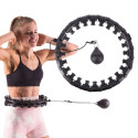 Hula hop with tabs and weights HMS HHW01 black