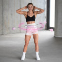 Hula hop with tabs, weight and counter HMS HHW06 pink