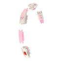 Hula hop with tabs, weight and counter HMS HHW06 pink