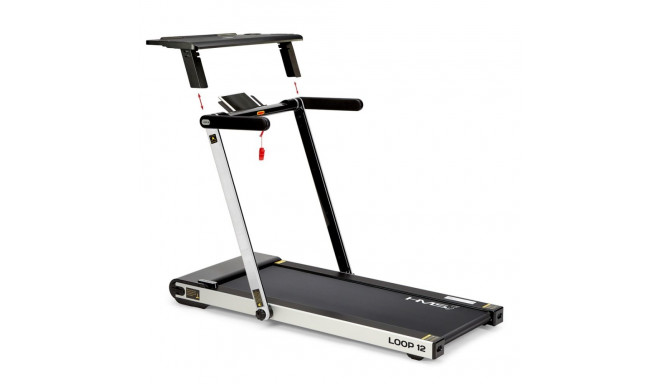 Electric treadmill with desk HMS LOOP12 MULTI 1-12 km/h, grey