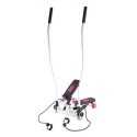 Pink diagonal stepper with movable arms and cables HMS S3085