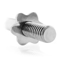 STANDARD BARBELL BAR WITH THREAD AND CLAMPS HMS GPR180 1800MM 9.75KG