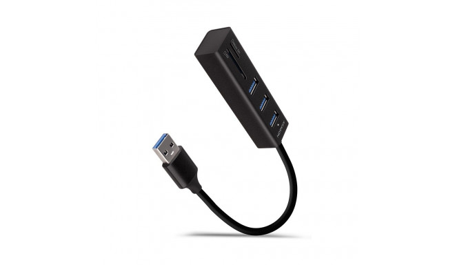 AXAGON HMA-CR3A mitme pordiga jaotur, USB 3.0 Type-A, 3x USB-A, SD, microSD