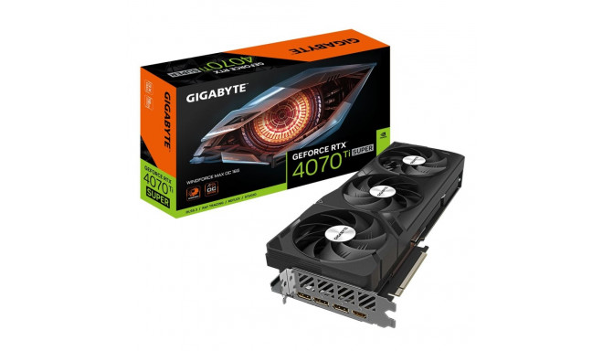 GIGABYTE GeForce RTX 4070 Ti SUPER WINDFORCE MAX OC Graafikakaart - 16GB GDDR6X, 256bit, PCI-E 4.0, 