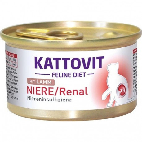 KATTOVIT Feline Diet Niere/Renal lamb märg kassitoit 85g