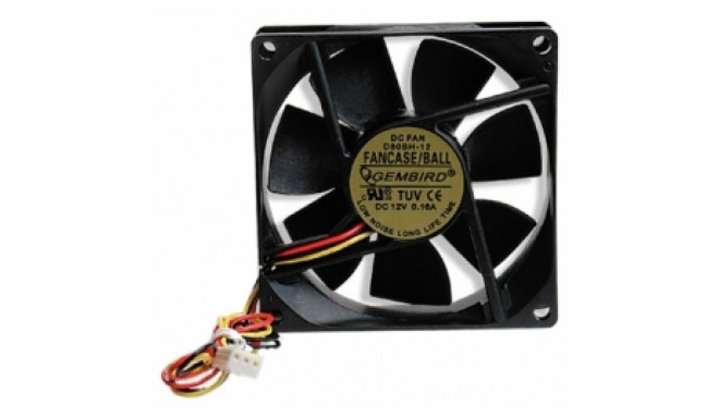 Dzesētājs Gembird 80mm PC case fan FANCASE|BALL