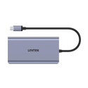 UNITEK uHUB O8+ Wired USB 3.2 Gen 1 (3.1 Gen 1) Type-C Grey