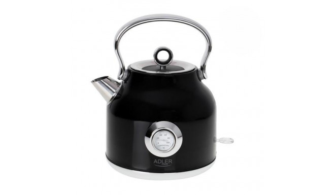 Adler AD 1346B electric kettle 1.7 L 2200 W Black, Metallic