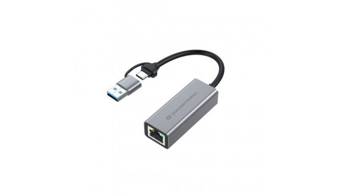 Conceptronic ABBY08G USB 3.2 Gen 1 Gigabit Network Adapter, Wake-on-LAN, Compatible with Nintendo Sw