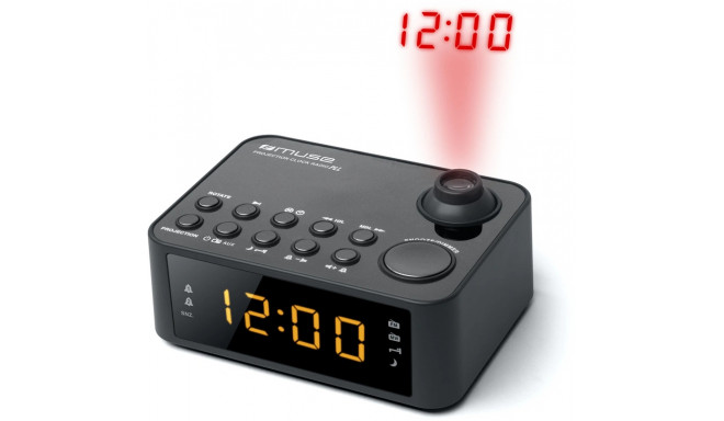 Muse clock radio M-178P, black