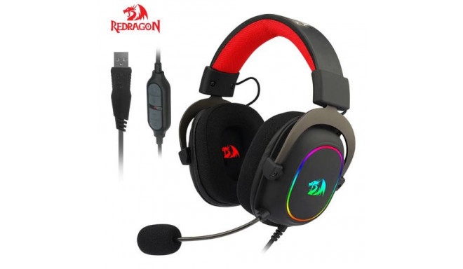 REDRAGON ZEUS X H510 headphones/headset Wired Head-band Gaming USB Type-A Black, Pink, Red