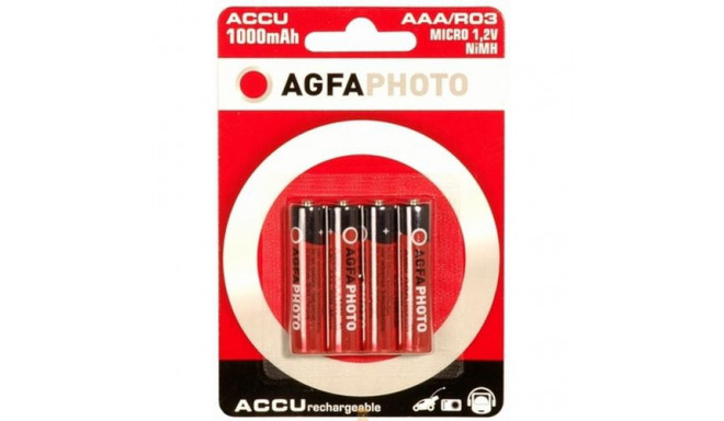 AgfaPhoto Batterijen 1x4 Akku NiMh Micro 1000 mAh Rechargeable battery Nickel-Metal Hydride (NiMH)