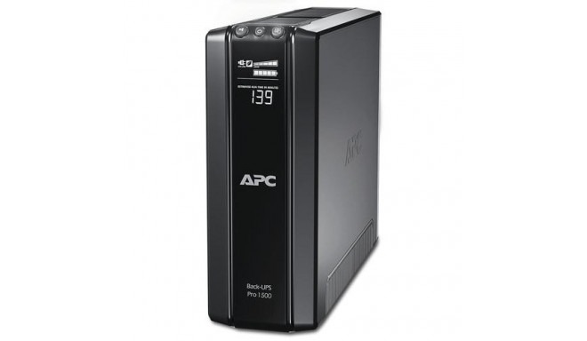 APC Back-UPS Pro, 1500VA/865W, Tower, 230V, 10x IEC C13 outlets, AVR, LCD, User Replaceable Battery