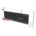 Trust 24639 keyboard USB No US English Black