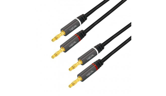 LogiLink CA1211 audio cable 5 m 2 x Banana Black