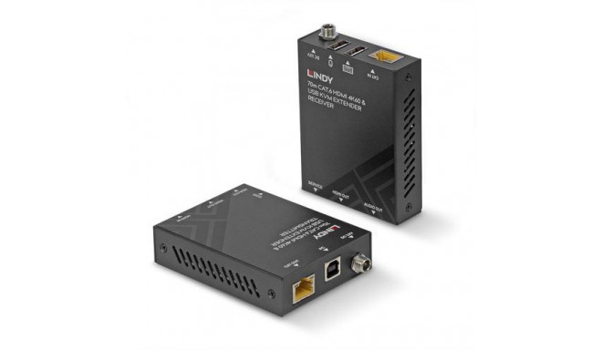 Lindy 70m Cat.6 HDMI 4K60, USB and Audio KVM Extender