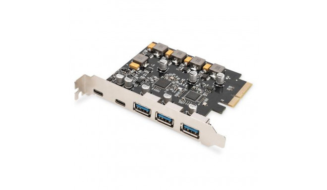 Digitus PCIe card 2x USB-C + 3x USB A