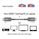 CLUB3D Ultra High Speed HDMI™ Certified AOC Cable 4K120Hz/8K60Hz Unidirectional M/M 10m/32.80ft