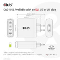 CLUB3D Travel Charger 100W GaN technology, Four port USB Type-A(2x) and -C(2x), Power Delivery(PD) 3