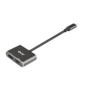 CLUB3D MST hub USB3.2 Gen2 Type-C(DP Alt-Mode) to DisplayPort + HDMI 4K60Hz M/F