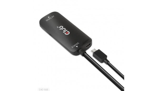 CLUB3D HDMI + Micro USB to DisplayPort™ 4K120Hz or 8K30Hz M/F Active Adapter