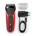 Braun Series 3 300s Foil shaver Trimmer Black, Red