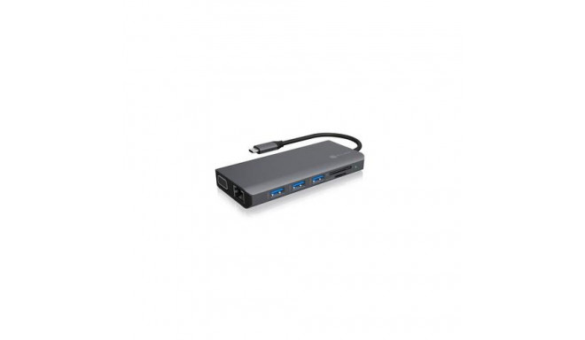 ICY BOX IB-DK4070-CPD Wired USB 3.2 Gen 1 (3.1 Gen 1) Type-C Anthracite, Black
