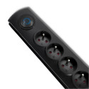 Qoltec 50271 surge protector Black 5 AC outlet(s) 230 V 3 m