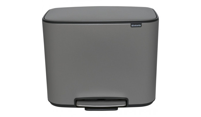 Brabantia Bo Pedal Bin Mineral Concrete Grey, 3 x 11 L