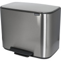 Brabantia Bo Pedal Bin steel matt FPP, 3 x 11 L