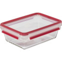 Emsa Clip&Close Glass Food Container 1,3 L  red