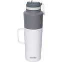 Asobu Twin Pack Bottle with Mug white, 0.9 L + 0.6 L