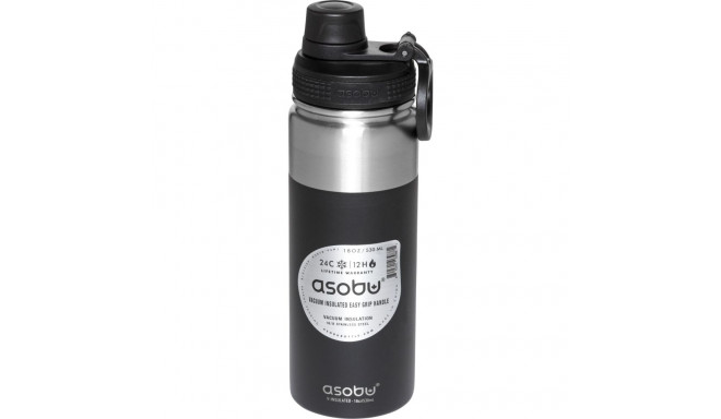 Asobu Alpine Flask Bottle Black, 0.53 L