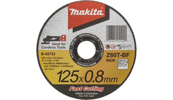 Makita B-45733 cutting disk 125x0,8mm INOX